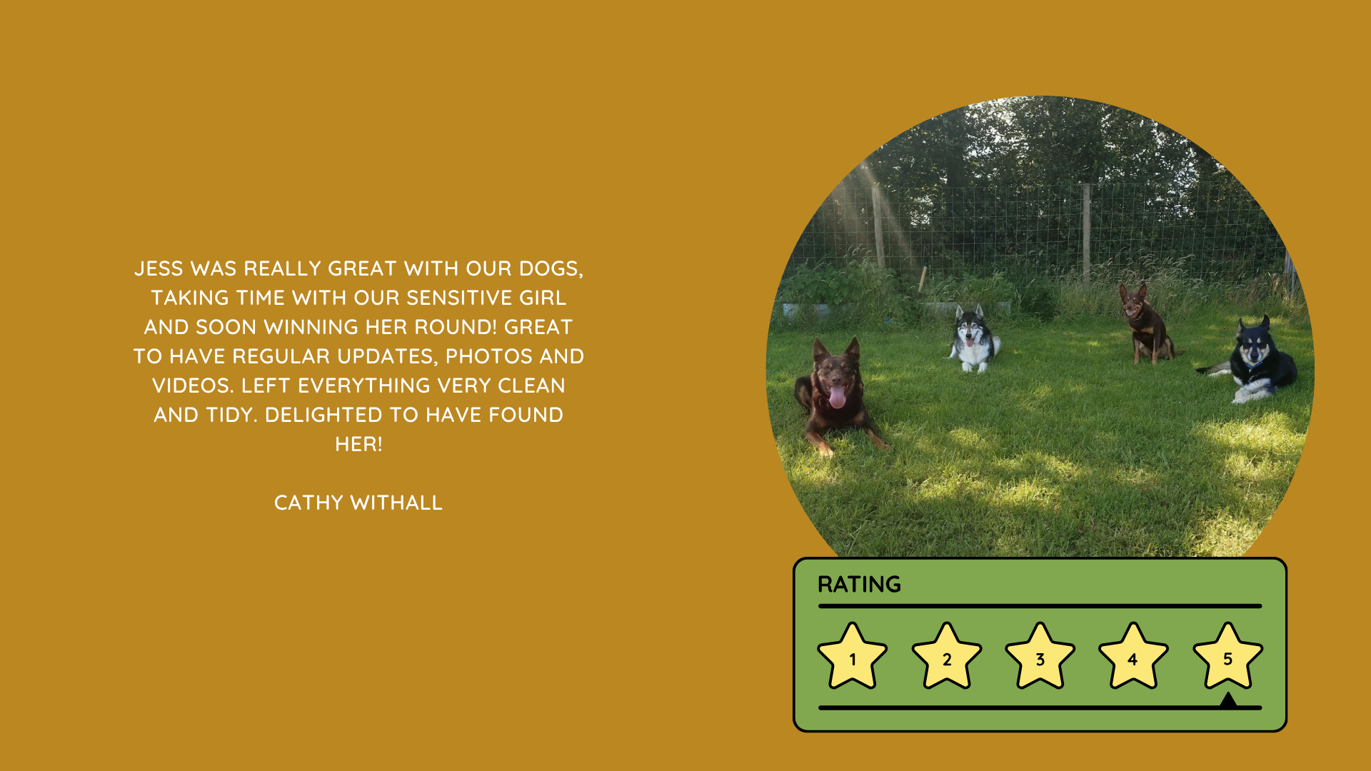 Pet Sitting Services in Saltash. Pet Sitting Services in Cornwall. Pet Sitting Services in Devon. Pet Sitting Services in Devon & Cornwall My Cornish Pet Companion provides trusted, professional pet sitting services and personalised pet care throughout Saltash, Cornwall, Devon and across Devon & Cornwall. Whether you need a reliable pet sitter while you're away, ongoing pet care, or someone you can trust to look after your much-loved companion, I provide dedicated, individual care designed around you and your pet. Pet Chaperone Services in Saltash. Pet Chaperone Services in Cornwall. Pet Chaperone Services in Devon. Pet Chaperone Services in Devon & Cornwall My Cornish Pet Chaperone provides professional, personalised pet chaperone services throughout Saltash, Cornwall, Devon and across Devon & Cornwall. From wedding pet chaperone services to special events, celebrations and important life events, I make sure your pet can be part of those special moments while remaining safe, happy, comfortable and completely cared for. Pet Doula Services in Saltash. Pet Doula Services in Cornwall. Pet Doula Services in Devon. Pet Doula Services in Devon & Cornwall My Cornish Pet Doula provides compassionate pet doula services and pet and animal end-of-life support throughout Saltash, Cornwall, Devon and across Devon & Cornwall. When the time comes to say goodbye to a much-loved family pet, I offer gentle, practical and emotional support, helping you navigate difficult decisions and ensuring both you and your companion are supported with care, understanding and compassion. MY CORNISH PET COMPANION REVIEWS. JESS RIGGS PET SITTER. BEST PET SITTER CORNWALL. BEST PET SITTER DEVON. BEST PET SITTER SALTASH. TRUSTED PET SITTER CORNWALL. RECOMMENDED PET SITTER DEVON. PROFESSIONAL PET CARE CORNWALL AND DEVON. My Cornish Pet Companion, run by Jess Riggs and based in Saltash, Cornwall, provides professional, trusted, reliable and compassionate pet care services throughout Cornwall and Devon. Read our client reviews and testimonials and discover why pet owners choose Jess Riggs and My Cornish Pet Companion for professional pet sitting, dog sitting, cat sitting, house sitting, house and pet sitting, wedding pet chaperone services, senior pet support, pet doula services and compassionate pet end-of-life support across Saltash, Cornwall and Devon. Looking for the BEST PET SITTER IN CORNWALL, BEST PET SITTER IN DEVON, BEST PET SITTER IN SALTASH, TRUSTED PET SITTER CORNWALL, TRUSTED PET SITTER DEVON, RECOMMENDED PET SITTER CORNWALL, RECOMMENDED PET SITTER DEVON, PROFESSIONAL PET SITTER CORNWALL, PROFESSIONAL PET SITTER DEVON, RELIABLE PET SITTER CORNWALL, RELIABLE PET SITTER DEVON or LOCAL PET SITTER SALTASH? My Cornish Pet Companion provides personalised professional pet care from Jess Riggs, with genuine client reviews and testimonials giving prospective customers an insight into the personal, dependable and compassionate service provided to pets and their people. BEST PET SITTER NEAR ME. TRUSTED PET SITTER NEAR ME. RECOMMENDED PET SITTER NEAR ME. RELIABLE PET SITTER NEAR ME. EXPERIENCED PET SITTER NEAR ME. PROFESSIONAL PET SITTER NEAR ME. LOCAL PET SITTER NEAR ME. For pet owners throughout Cornwall and Devon, Jess Riggs of My Cornish Pet Companion provides an experienced, highly personal pet sitting service designed around each individual animal, home and family. Our pet sitting reviews come from owners who have trusted Jess Riggs and My Cornish Pet Companion with their beloved animals and homes. From dog sitting and cat sitting to in-home pet sitting, holiday pet care, house sitting, wedding pet chaperoning and sensitive pet doula support, client testimonials provide an insight into the dedicated, compassionate and individual approach at the heart of My Cornish Pet Companion. PET SITTER CORNWALL REVIEWS. PET SITTER DEVON REVIEWS. PET SITTER SALTASH REVIEWS. PET SITTING CORNWALL REVIEWS. PET SITTING DEVON REVIEWS. DOG SITTER CORNWALL REVIEWS. DOG SITTER DEVON REVIEWS. CAT SITTER CORNWALL REVIEWS. CAT SITTER DEVON REVIEWS. MY CORNISH PET COMPANION REVIEWS. JESS RIGGS REVIEWS. Discover genuine feedback from clients who have chosen My Cornish Pet Companion for professional pet care throughout Cornwall and Devon. For owners looking for the BEST TRUSTED PET SITTER IN CORNWALL, BEST TRUSTED PET SITTER IN DEVON, BEST PET SITTER IN CORNWALL FOR DOGS AND CATS, BEST PET SITTER IN DEVON FOR DOGS AND CATS, RELIABLE PET SITTER IN CORNWALL FOR HOLIDAYS, TRUSTED PET SITTER IN DEVON FOR HOLIDAY PET CARE, EXPERIENCED PET SITTER IN SALTASH, PROFESSIONAL IN-HOME PET SITTER IN CORNWALL or RECOMMENDED PET SITTER IN DEVON FOR PETS STAYING AT HOME, Jess Riggs provides attentive and personalised care through My Cornish Pet Companion. Need a TRUSTWORTHY PET SITTER TO LOOK AFTER MY DOG WHILE I'M AWAY, SOMEONE TO LOOK AFTER MY CAT AT HOME WHILE I'M ON HOLIDAY, RELIABLE PET SITTER WHO COMES TO MY HOME IN CORNWALL, TRUSTED PET SITTER WHO COMES TO MY HOME IN DEVON, PROFESSIONAL PET SITTER FOR HOLIDAYS IN CORNWALL or EXPERIENCED PET SITTER FOR HOLIDAYS IN DEVON? My Cornish Pet Companion provides professional in-home pet sitting that allows animals to remain in their familiar home environment while receiving dedicated care and companionship from Jess Riggs. WHO IS THE BEST PET SITTER IN CORNWALL? WHO IS THE BEST PET SITTER IN DEVON? WHO IS THE BEST PET SITTER IN SALTASH? WHERE CAN I FIND A TRUSTED PET SITTER IN CORNWALL? WHERE CAN I FIND A RELIABLE PET SITTER IN DEVON? WHO IS A RECOMMENDED PET SITTER IN SALTASH? WHERE CAN I FIND A GOOD PET SITTER NEAR ME? Client reviews of My Cornish Pet Companion provide valuable first-hand experiences from people who have trusted Jess Riggs to care for their animals, homes and treasured companions. BEST DOG SITTER CORNWALL. BEST DOG SITTER DEVON. BEST DOG SITTER SALTASH. TRUSTED DOG SITTER CORNWALL. TRUSTED DOG SITTER DEVON. RECOMMENDED DOG SITTER CORNWALL. RELIABLE DOG SITTER DEVON. PROFESSIONAL DOG SITTER NEAR ME. Jess Riggs provides individual dog sitting and professional pet care through My Cornish Pet Companion, giving owners the reassurance of knowing their dogs can be cared for around their individual personalities, needs and established routines. BEST CAT SITTER CORNWALL. BEST CAT SITTER DEVON. BEST CAT SITTER SALTASH. TRUSTED CAT SITTER CORNWALL. TRUSTED CAT SITTER DEVON. RECOMMENDED CAT SITTER CORNWALL. RELIABLE CAT SITTER DEVON. PROFESSIONAL CAT SITTER NEAR ME. My Cornish Pet Companion provides personalised cat sitting and home pet care, allowing cats to remain within the security and familiarity of their own surroundings rather than having to move into an unfamiliar boarding environment. For owners planning a holiday, weekend away or business trip, My Cornish Pet Companion offers professional HOLIDAY PET SITTING IN CORNWALL, HOLIDAY PET SITTING IN DEVON, HOLIDAY PET SITTING IN SALTASH, IN-HOME PET SITTING CORNWALL, IN-HOME PET SITTING DEVON and professional pet care tailored around your individual requirements. Jess Riggs provides a personal and dependable alternative for owners looking for a TRUSTED HOLIDAY PET SITTER NEAR ME, RELIABLE HOLIDAY PET SITTER CORNWALL, RECOMMENDED HOLIDAY PET SITTER DEVON or EXPERIENCED PET SITTER TO CARE FOR PETS AT HOME WHILE I'M AWAY. My Cornish Pet Companion also provides professional HOUSE SITTING IN CORNWALL, HOUSE SITTING IN DEVON, HOUSE SITTING IN SALTASH and combined HOUSE AND PET SITTING SERVICES throughout Cornwall and Devon. Client reviews and testimonials help homeowners discover more about the service provided by Jess Riggs when they need someone they can trust with both their property and their beloved animals. BEST HOUSE SITTER CORNWALL. BEST HOUSE SITTER DEVON. BEST HOUSE SITTER SALTASH. TRUSTED HOUSE SITTER CORNWALL. TRUSTED HOUSE SITTER DEVON. RECOMMENDED HOUSE SITTER CORNWALL. RELIABLE HOUSE SITTER DEVON. PROFESSIONAL HOUSE SITTER NEAR ME. HOUSE SITTER CORNWALL REVIEWS. HOUSE SITTER DEVON REVIEWS. My Cornish Pet Companion provides professional house sitting centred around trust, reliability, respect, communication and careful attention to each client's home. BEST HOUSE AND PET SITTER CORNWALL. BEST HOUSE AND PET SITTER DEVON. TRUSTED HOUSE AND PET SITTER CORNWALL. TRUSTED HOUSE AND PET SITTER DEVON. RECOMMENDED HOUSE AND PET SITTER NEAR ME. RELIABLE HOUSE SITTER WITH PET CARE CORNWALL. PROFESSIONAL HOUSE AND PET SITTING SERVICES DEVON. For households with pets who are happiest remaining at home, Jess Riggs can combine professional house sitting with personalised pet sitting, helping owners arrange care for their property and animals together. Need a TRUSTWORTHY PERSON TO LOOK AFTER MY HOUSE AND PETS WHILE I'M AWAY, PROFESSIONAL HOUSE SITTER WHO ALSO LOOKS AFTER PETS, RELIABLE HOUSE AND PET SITTER FOR HOLIDAYS IN CORNWALL, TRUSTED HOUSE AND DOG SITTER IN DEVON or RECOMMENDED HOUSE AND PET SITTER NEAR SALTASH? My Cornish Pet Companion offers personal, professional and dependable house and pet sitting throughout Cornwall and Devon. Our reviews and testimonials also showcase experiences of My Cornish Pet Companion's professional WEDDING PET CHAPERONE SERVICES IN CORNWALL AND DEVON. Jess Riggs helps couples include beloved dogs and other pets in their wedding celebrations while ensuring their animal has a dedicated person responsible for their care, comfort and supervision. BEST WEDDING PET CHAPERONE CORNWALL. BEST WEDDING PET CHAPERONE DEVON. BEST WEDDING DOG CHAPERONE CORNWALL. BEST WEDDING DOG CHAPERONE DEVON. RECOMMENDED WEDDING PET CHAPERONE CORNWALL. TRUSTED WEDDING PET CHAPERONE DEVON. WEDDING PET CHAPERONE REVIEWS. DOG WEDDING CHAPERONE REVIEWS. WEDDING DOG SITTER NEAR ME. PET CHAPERONE NEAR ME. My Cornish Pet Companion provides professional wedding pet care throughout Cornwall and Devon. Planning a DOG-FRIENDLY WEDDING IN CORNWALL or DOG-FRIENDLY WEDDING IN DEVON? Looking for a PROFESSIONAL WEDDING PET CHAPERONE NEAR ME, SOMEONE TO LOOK AFTER MY DOG AT MY WEDDING IN CORNWALL, SOMEONE TO BRING MY DOG TO MY WEDDING IN DEVON, DOG CHAPERONE FOR WEDDING PHOTOS, WEDDING DOG SITTER CORNWALL or TRUSTED PERSON TO LOOK AFTER MY DOG DURING MY WEDDING? Jess Riggs and My Cornish Pet Companion provide dedicated pet chaperoning designed around your wedding plans and your pet's individual needs. My Cornish Pet Companion also provides compassionate PET DOULA SERVICES IN CORNWALL, PET DOULA SERVICES IN DEVON and PET DOULA SERVICES IN SALTASH. Jess Riggs provides sensitive non-veterinary support for pets and their families during the later stages of life, complementing the professional medical care and guidance provided by the pet's veterinary team. RECOMMENDED PET DOULA CORNWALL. RECOMMENDED PET DOULA DEVON. TRUSTED PET DOULA CORNWALL. TRUSTED PET DOULA DEVON. PET DOULA SALTASH. PET DOULA NEAR ME. PET DOULA CORNWALL REVIEWS. PET DOULA DEVON REVIEWS. PET END-OF-LIFE SUPPORT CORNWALL. PET END-OF-LIFE SUPPORT DEVON. SENIOR PET SUPPORT CORNWALL. SENIOR PET SUPPORT DEVON. PALLIATIVE PET SUPPORT CORNWALL. COMPASSIONATE PET END-OF-LIFE SUPPORT NEAR ME. For families looking for COMPASSIONATE PET END-OF-LIFE SUPPORT IN CORNWALL, PET DOULA FOR AN ELDERLY DOG IN DEVON, SUPPORT FOR OWNERS OF SENIOR PETS IN CORNWALL, SENIOR DOG SUPPORT IN DEVON, NON-VETERINARY END-OF-LIFE PET SUPPORT NEAR ME, COMPASSIONATE SUPPORT WHEN MY DOG IS NEARING THE END OF LIFE or PROFESSIONAL PET DOULA SERVICES IN CORNWALL AND DEVON, My Cornish Pet Companion offers understanding, personal and sensitive support from Jess Riggs. TOP PET SITTER CORNWALL. TOP PET SITTER DEVON. HIGHLY RECOMMENDED PET SITTER CORNWALL. HIGHLY RECOMMENDED PET SITTER DEVON. EXPERIENCED PET SITTER CORNWALL. EXPERIENCED PET SITTER DEVON. TRUSTWORTHY PET SITTER CORNWALL. TRUSTWORTHY PET SITTER DEVON. LOCAL PET CARE CORNWALL. LOCAL PET CARE DEVON. PROFESSIONAL PET SERVICES CORNWALL. PROFESSIONAL PET SERVICES DEVON. BEST PET CARE CORNWALL. BEST PET CARE DEVON. BEST PET CARE SALTASH. Whether you need someone to care for your dog while you're on holiday, a trusted cat sitter who can care for your cat at home, a professional pet sitter who comes to your home, a reliable house sitter while you're away, someone to look after your home and pets together, a wedding dog chaperone to help your dog attend your special day or compassionate support during the later stages of your pet's life, My Cornish Pet Companion reviews and testimonials provide genuine insight into the personal service offered by Jess Riggs. PET SITTING NEAR ME. PET SITTER NEAR ME. BEST PET SITTER NEAR ME. TOP-RATED PET SITTER NEAR ME. RECOMMENDED PET SITTER NEAR ME. TRUSTED PET SITTER NEAR ME. RELIABLE PET SITTER NEAR ME. PROFESSIONAL PET SITTER NEAR ME. EXPERIENCED PET SITTER NEAR ME. DOG SITTER NEAR ME. CAT SITTER NEAR ME. HOUSE SITTER NEAR ME. HOUSE AND PET SITTER NEAR ME. HOLIDAY PET SITTER NEAR ME. WEDDING PET CHAPERONE NEAR ME. DOG WEDDING CHAPERONE NEAR ME. PET DOULA NEAR ME. PET END-OF-LIFE SUPPORT NEAR ME. JESS RIGGS – MY CORNISH PET COMPANION – SALTASH, CORNWALL. Professional pet sitting and trusted pet care throughout Cornwall and Devon. Pet sitting. Dog sitting. Cat sitting. Holiday pet sitting. In-home pet care. House sitting. House and pet sitting. Wedding pet chaperoning. Wedding dog chaperone services. Senior pet support. Pet doula services. Compassionate pet end-of-life support. Read My Cornish Pet Companion reviews and client testimonials and discover more about the trusted, professional and personalised pet care provided by Jess Riggs throughout Saltash, Cornwall and Devon. From everyday pet sitting and holiday pet care to house sitting, weddings and the most sensitive stages of a beloved animal's life, My Cornish Pet Companion provides compassionate, reliable and individual support for pets and the people who love them.